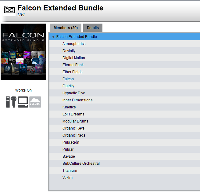 UVI Falcon Extended Bundle (Falcon 3 + 19 Expansions)